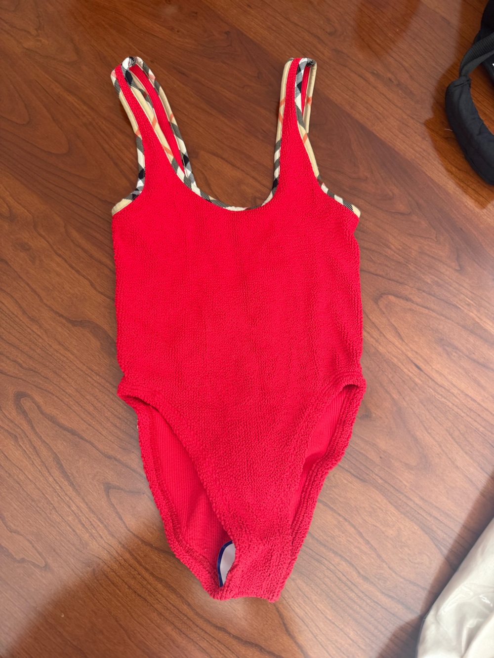 Burberry x Hunza G bathing suit - red